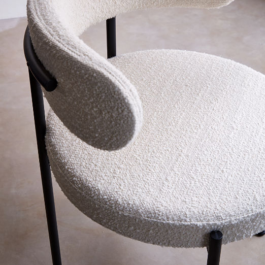 Inesse Boucle Ivory Dining Chair Set of 4