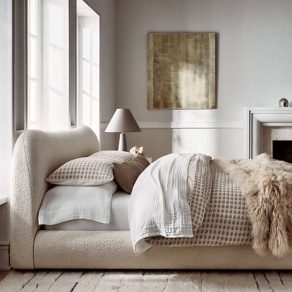 Dark grey pillow shams top