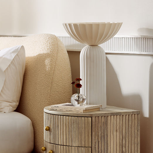 Jeanne Fluted White Porcelain Table Lamp