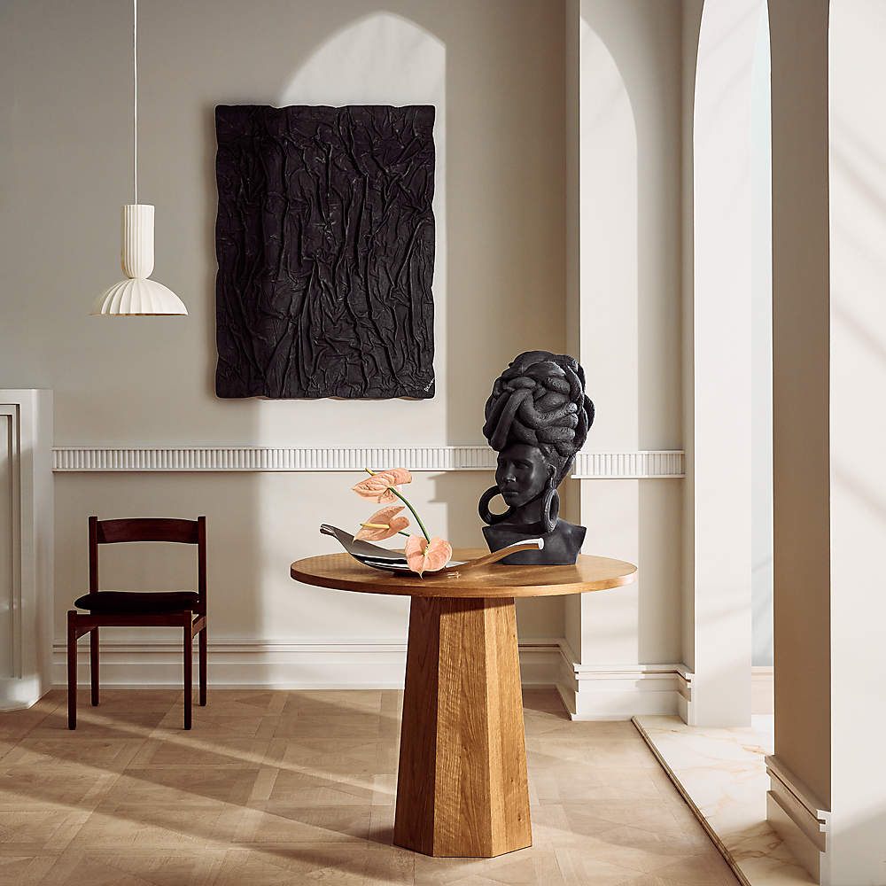 Cb2 leather dining shop chair