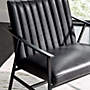 View Blair Channeled Black Leather Accent Chair - image 4 of 11