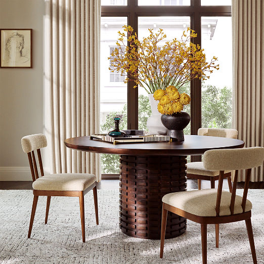 Toron 60" Round Mahogany Wood Dining Table