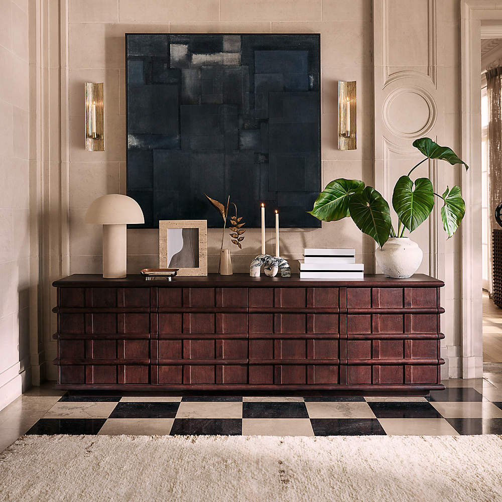 Alpena Dark Acacia Wood Credenza 90