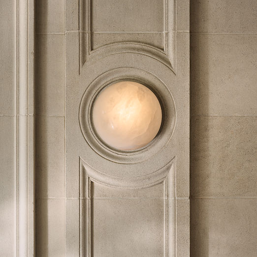 Ollina Indoor/Outdoor Alabaster Wall Sconce 10"