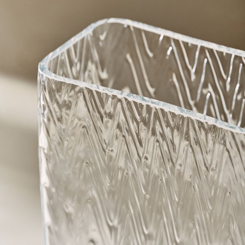 Vumi Rectangular Clear Patterned Glass Vase - image 5 of 6