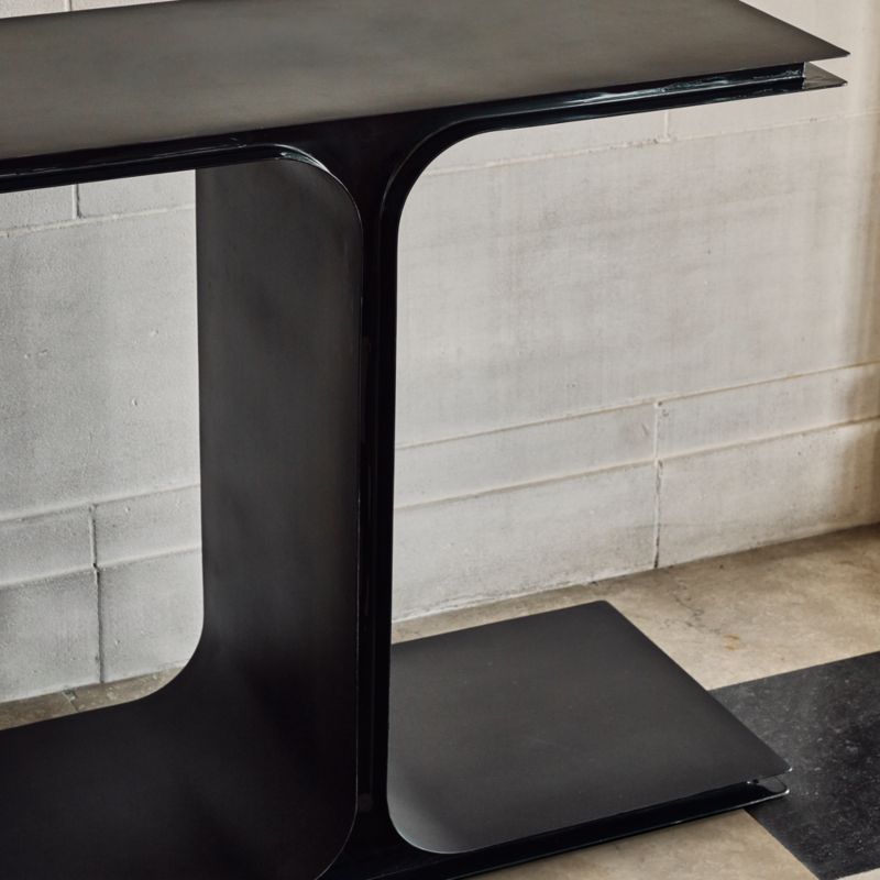 Ipsilon 53" Black Metal Console Table - image 5 of 11