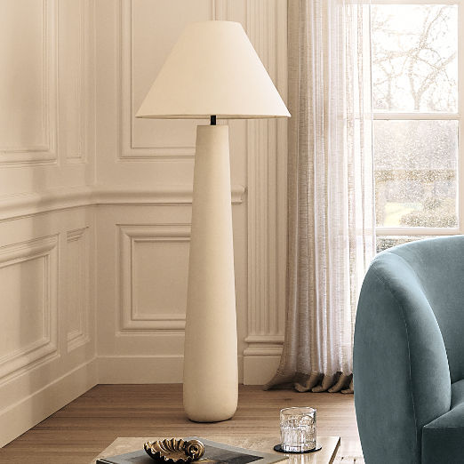 Polar White Cement Floor Lamp