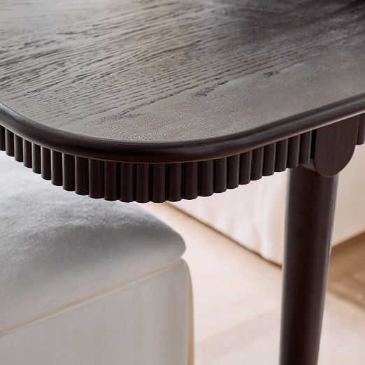 Providence 90" Rectangular Black Ebonized Oak Wood Dining Table