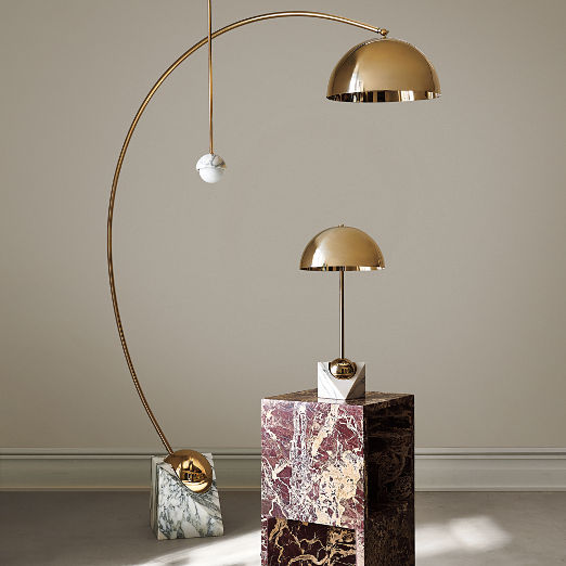 Periscope Red Marble Side Table