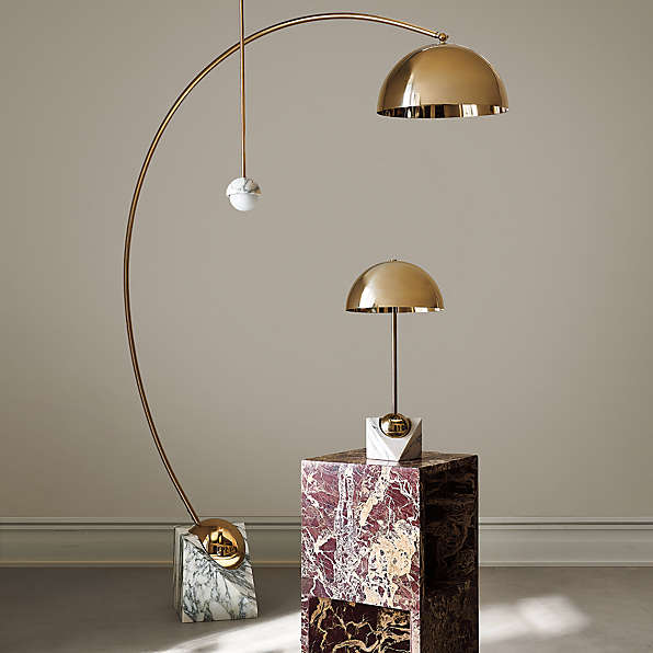 Cb2 raw shop marble table lamp