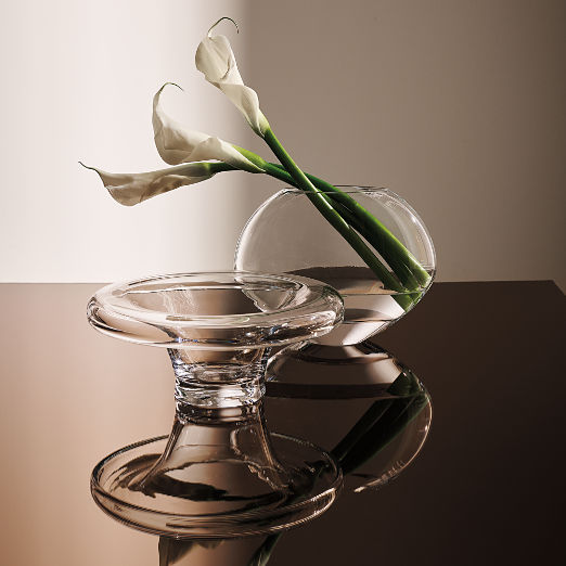 Amata Round Clear Glass Vase