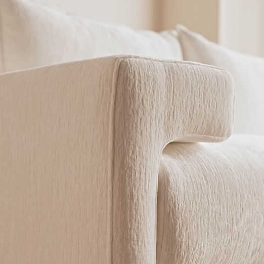 Camden 81" White Performance Fabric Apartment Sofa