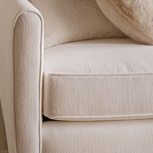 Malea 78" White Performance Fabric Apartment Sofa