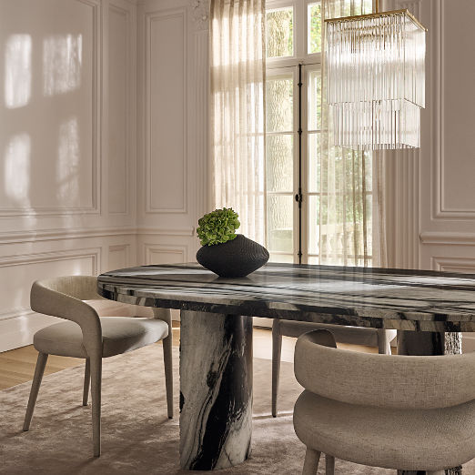 Julius 72" Oval Marble Dining Table