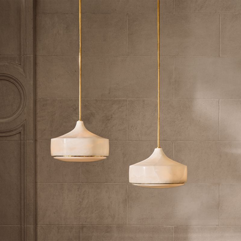 Groove Alabaster Pendant Light 13" - image 6 of 7