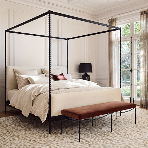 Journey 60" Terracotta Red Velvet Bench