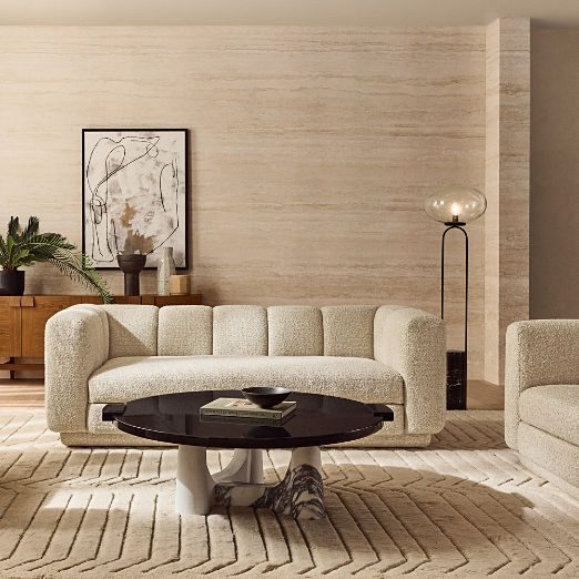 Polo Black Marble Floor Lamp