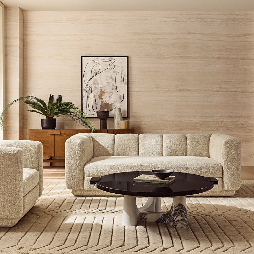 Yarrow 84" Camel Woven Fabric Sofa