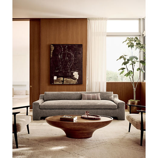 Durant 100" Light Brown Performance Fabric Sofa