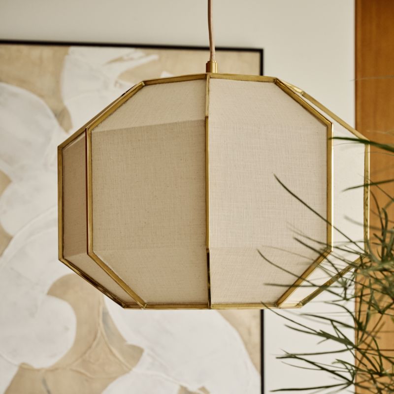 Blisse Natural Linen Pendant Light by goop - image 9 of 10