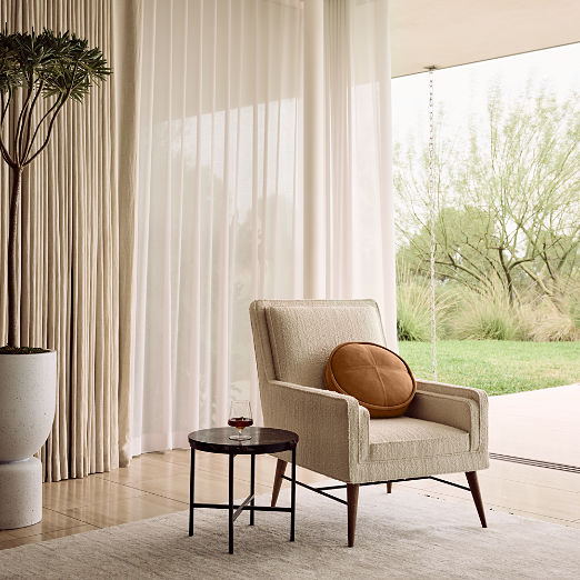 Irwin White Boucle Accent Chair Model 5012 by Paul McCobb