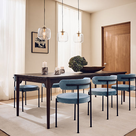 Otis 82"-118" Rectangular Dark Oak Wood Extendable Dining Table