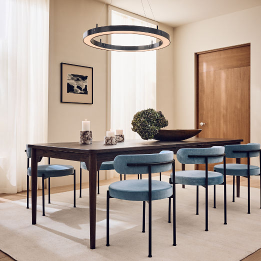 Inesse Iced Blue Velvet Dining Chair