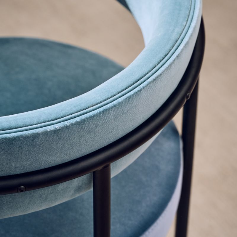 Inesse Ice Blue Velvet Dining Chair - image 4 of 10