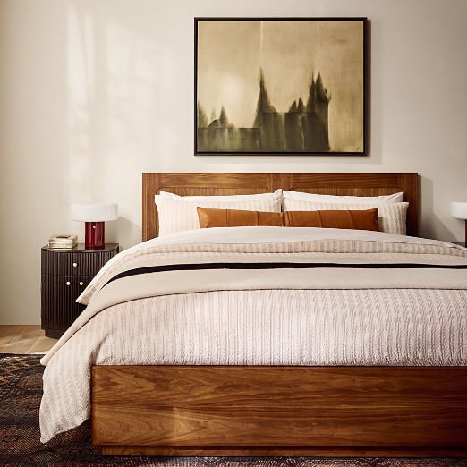 Montero Walnut Wood King Storage Bed