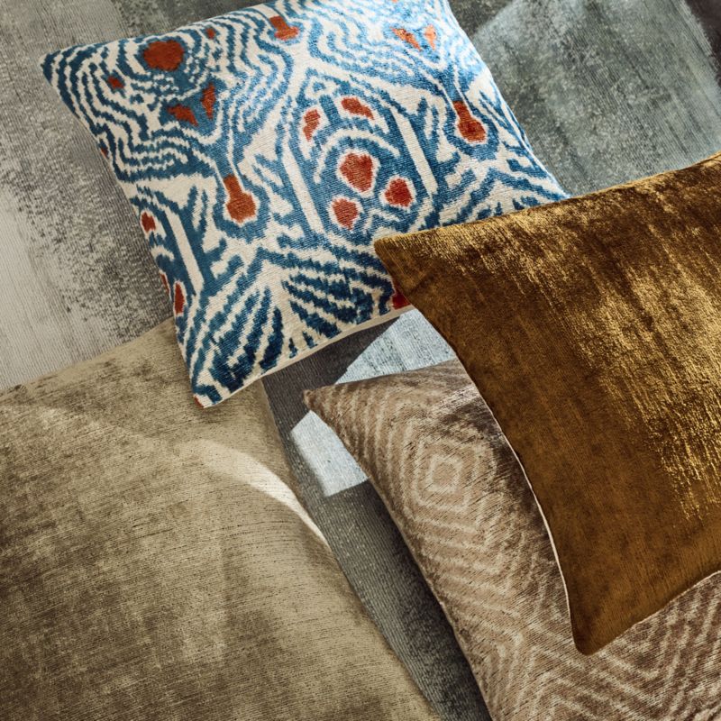 Icatio Turkish Silk Throw Pillow Cover 20"x20"