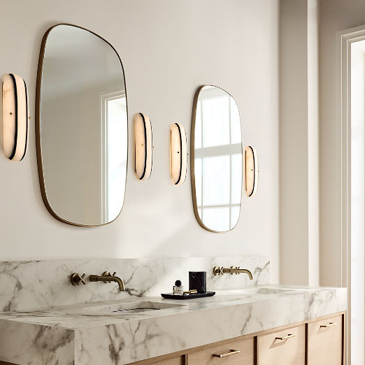 Infinity Brass Oblong Wall Mirror 23"x37"