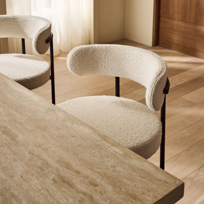 Inesse White Boucle Counter Stool - image 2 of 7