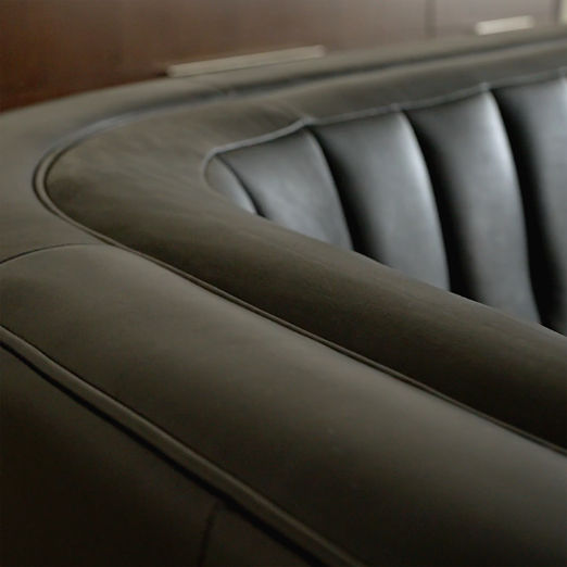 Ambroise Black Leather Sofa (80"-104")