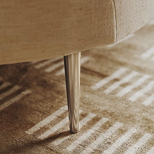 Curvo Camel Velvet Sofa by goop (75"-96.5)