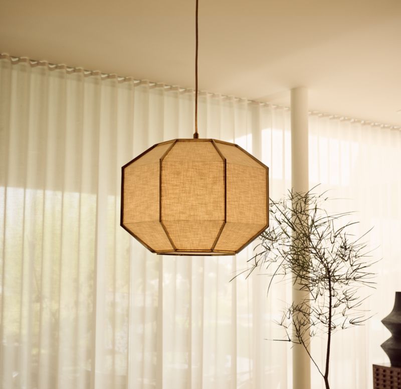 Blisse Natural Linen Pendant Light by goop - image 8 of 10