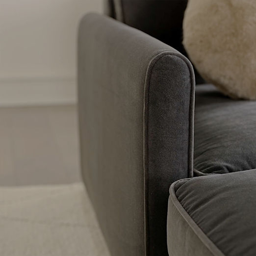 Malea 5-Piece L-Shaped Charcoal Grey Sectional Sofa