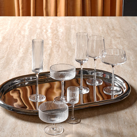 Piero Oval Polished Stainless Steel Serving Tray by Gianfranco Frattini