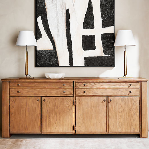 Daybreak 80" Light Ash Wood Credenza