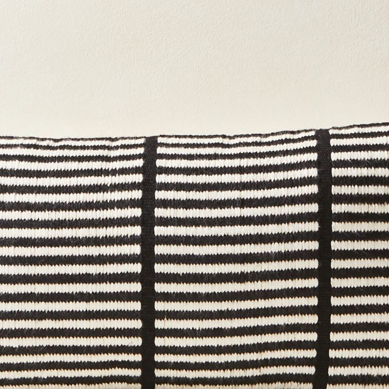 Play Stria Sienna Brown Woven Silk Lumbar Pillow Cover 23''x11'' by Ackerman - video 1 of 1