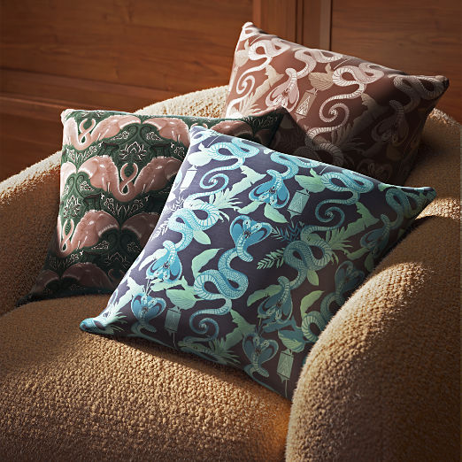 Cobra Neutral Pillow with Feather Down Insert 20"x20" - The White Lotus