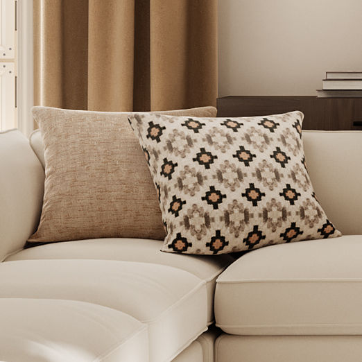 Raj White Silk Throw Pillow 20''x20"