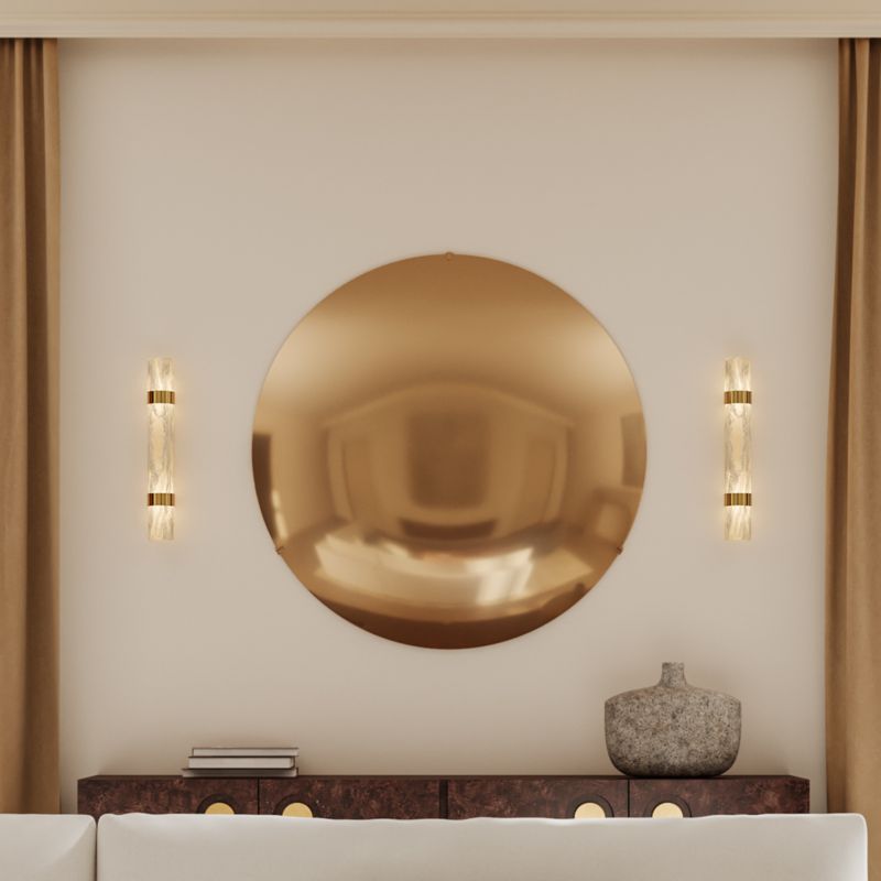 Vidro Convex Smoked Round Wall Mirror 48" - image 8 of 12