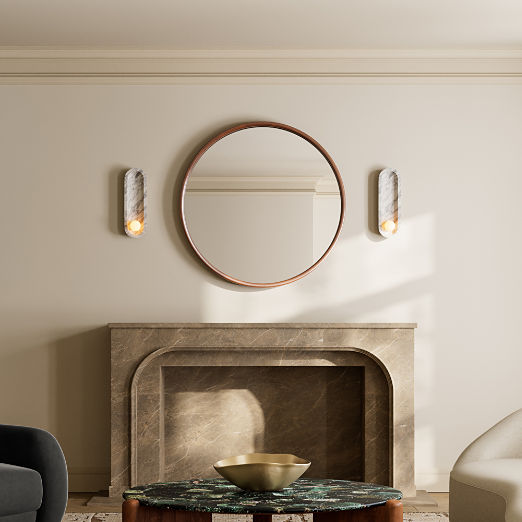 Roxane White Marble Wall Sconce Set of 2 by goop