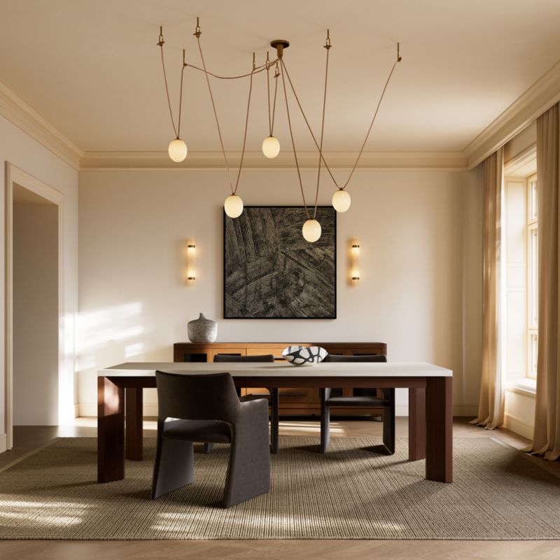 Foley Mink Velvet Dining Armchair - image 9 of 15