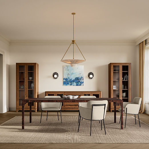 Truman Acacia Wood and Glass Door Tall Cabinet