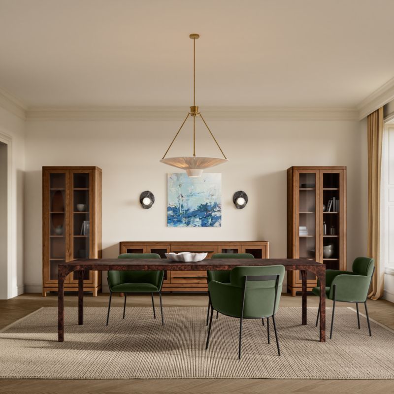 Aqua Virgo 72" Rectangular Dark Burl Wood Dining Table - image 4 of 14