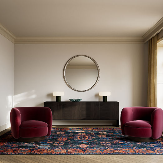 Dante 90" Dark Wood and Metal Credenza