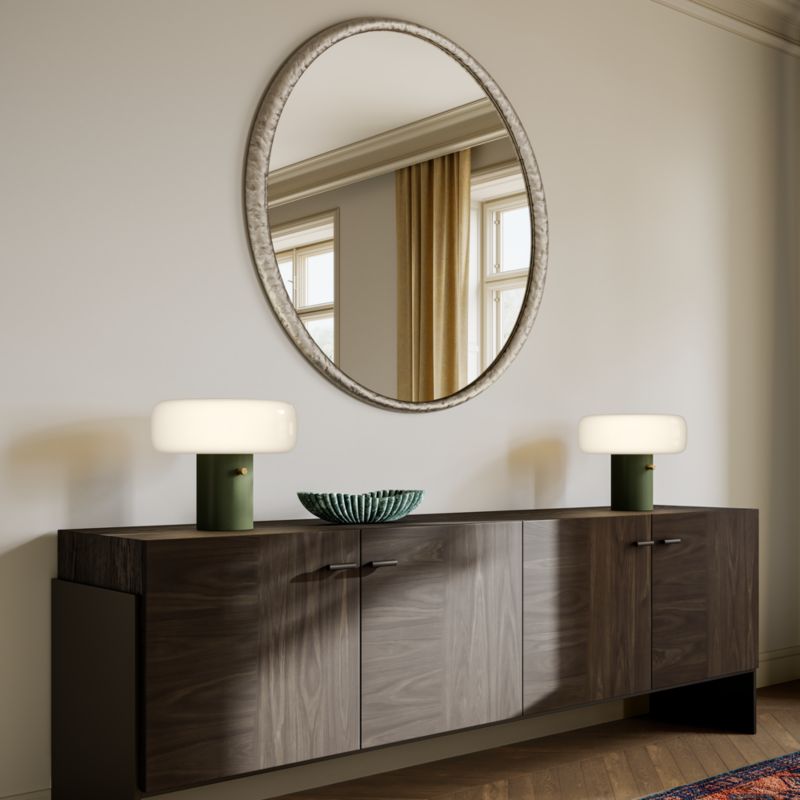 Bronx Nickel Cast Aluminum Round Wall Mirror 48" - image 6 of 6