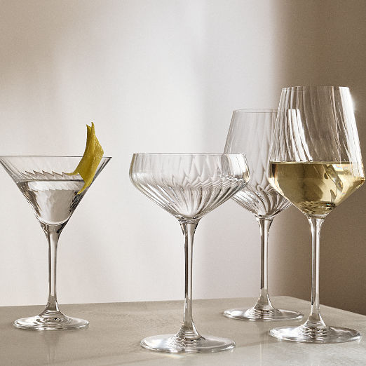 Stella Optic White Wine Glasses Set of 6