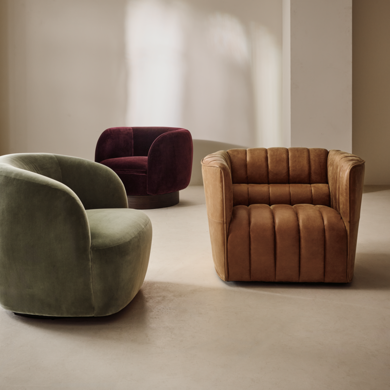 Gwyneth Sage Green Velvet Swivel Chair by goop - image 11 of 13